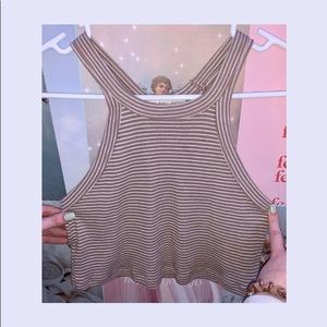 urban outfitters light brown crop top